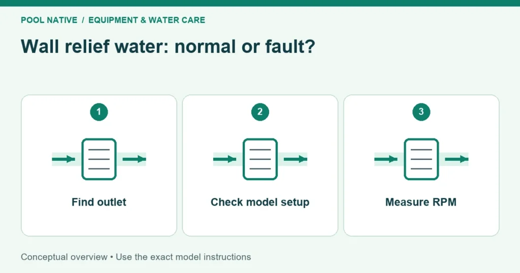 Wall relief water: normal or fault?. Find outlet; Check model setup; Measure RPM. Conceptual overview.