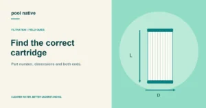 Find the correct cartridge: original Pool Native explanatory illustration.