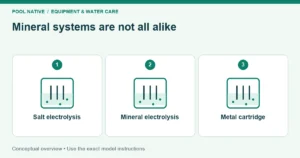 Mineral systems are not all alike. Salt electrolysis; Mineral electrolysis; Metal cartridge. Conceptual overview.
