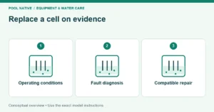 Replace a cell on evidence. Operating conditions; Fault diagnosis; Compatible repair. Conceptual overview.